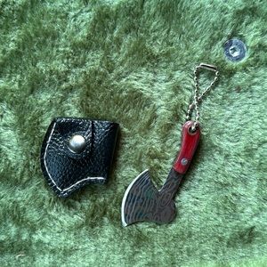 Handmade axe keychain